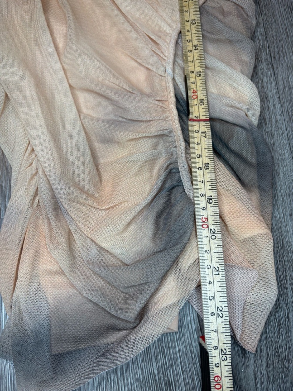 NEW Zara asymmetrical ruched top cream grey xsmall - Picture 5 of 5